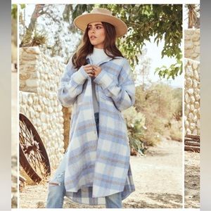 Vici Dolls Casey Plaid Button Down Pocketed Shacket